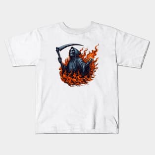 Reaper on Fire Kids T-Shirt